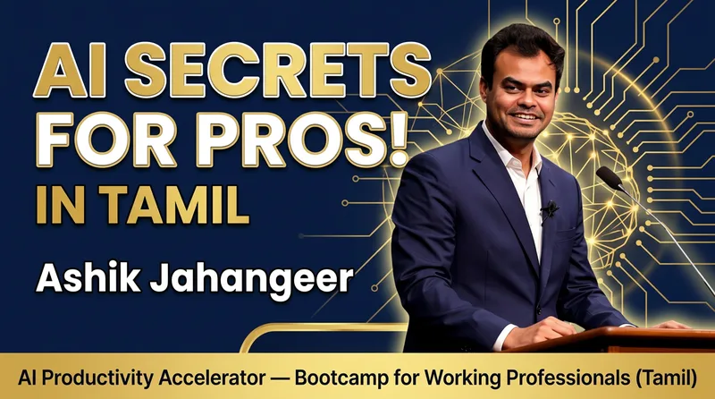 AI Productivity Accelerator — Bootcamp for Working Professionals — Live AI Bootcamp by Ashik Jahangeer